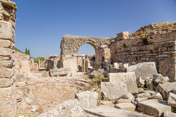 Ancient Ephesus, Turkey. Ruins in the archaeological area