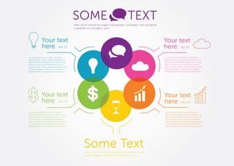 Sphere colorful infographics.