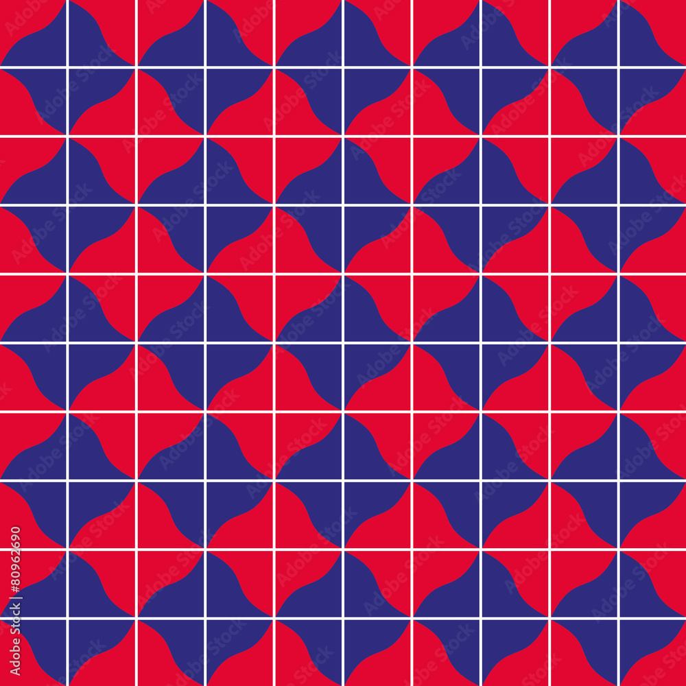 Poster retro tiles seamless pattern, vector background.