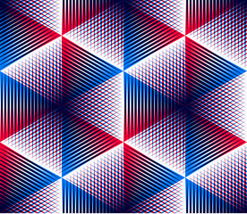 Endless colorful symmetric pattern, graphic design. Geometric in