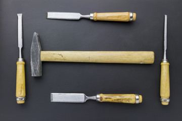chisels and hammer