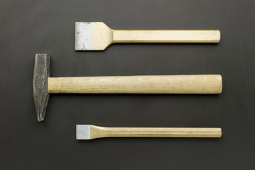 chisels and hammer