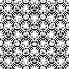 Seamless black and white geometric vector background, simple str