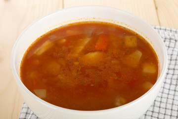 Homemade vegetable soup
