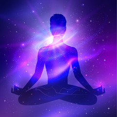 Outer space. Meditation.