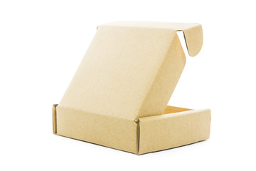 Cardboard brown box isolate