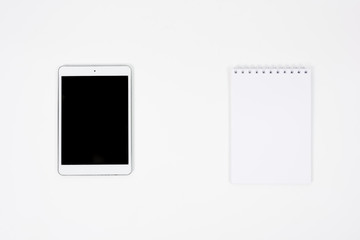 Top View Tablet Paper Book