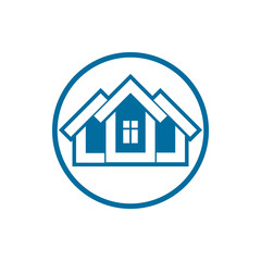 Home symbol, estate agency emblem, can be used in advertising an