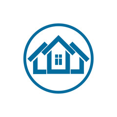 Obraz premium Home symbol, estate agency emblem, can be used in advertising an