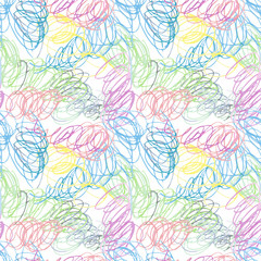 Doodle seamless pencil scribble pattern