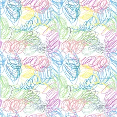 Zelfklevend Fotobehang Doodle seamless pencil scribble pattern © lolya1988