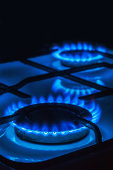 Burning blue gas