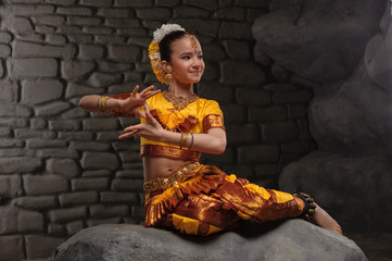 pretty girl in traditional costume