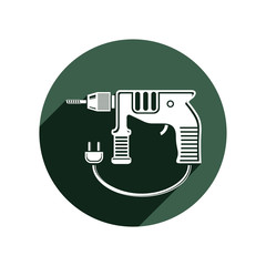 Professional instrument simple illustration, electric power tool