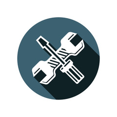 Obraz premium Screwdriver and wrench detailed illustration, professional work