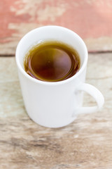 Tea cup on wood - Vintage effect style pictures