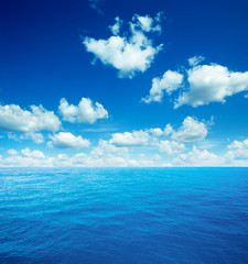 Obraz premium Cloudy sky and sea. Sea summer shot