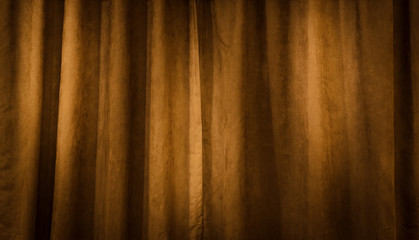 Brown velvet curtain