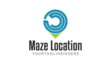 Fototapeta premium Maze Location - Logo Template