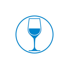 Winery theme, classic wine goblet isolated on white. Wine degust