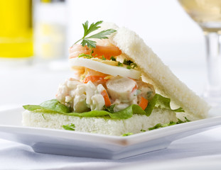 Swedish seafood sandwich