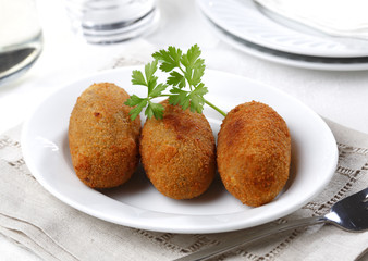 Three home made croquettes