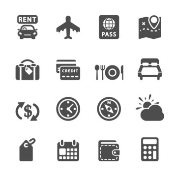 travel and vacation icon set 6, vector eps10