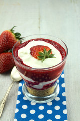 verrine aux fraises
