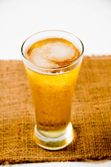  glass of beer, isolated on white.