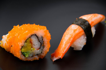 Close up the delicious Japanese sushi