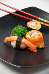 Close up the delicious Japanese sushi