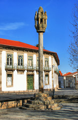 Pinhel village pillory in Portugal