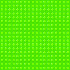 Green Seamless Background of Plastic Construction Block. Vector