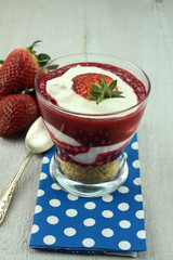 verrine aux fraises