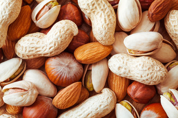 Mixed nuts such as almond, hazelnut and pistachios