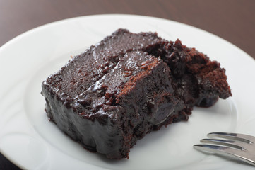 Chocolate cake slice