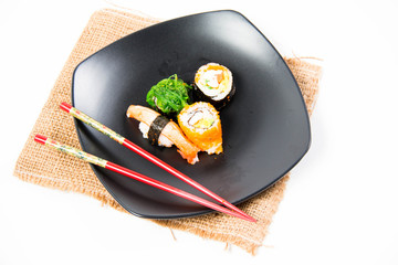 Close up the delicious Japanese sushi