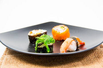 Close up the delicious Japanese sushi