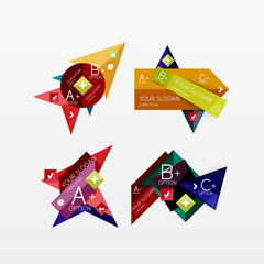 Paper graphics infographic web layouts