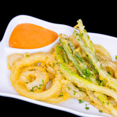 fried onion rings snack