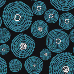 Traditional African Ornament with swirls. Seamless vector patter