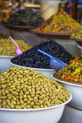 Olives on the market