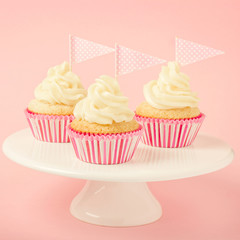 Festive cupcakes with frosting