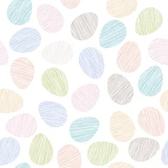Rolgordijnen Vormen patronen Easter pattern decoration. Easter eggs with Scratched texture. S  © Lora Sutyagina
