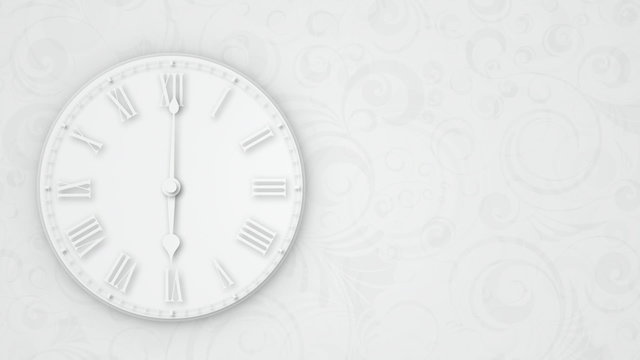 abstract loop background with vintage clock