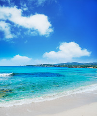 Le Bombarde beach on a cloudy day