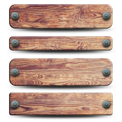 4 plaques en bois rustique - 80978496