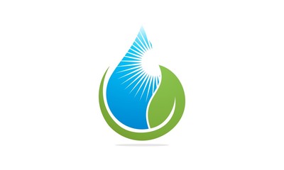 Leaf Water Energy Logo Template