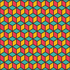creative cube block pattern background vector