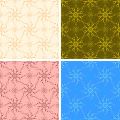 seamless abstract art pattern set
